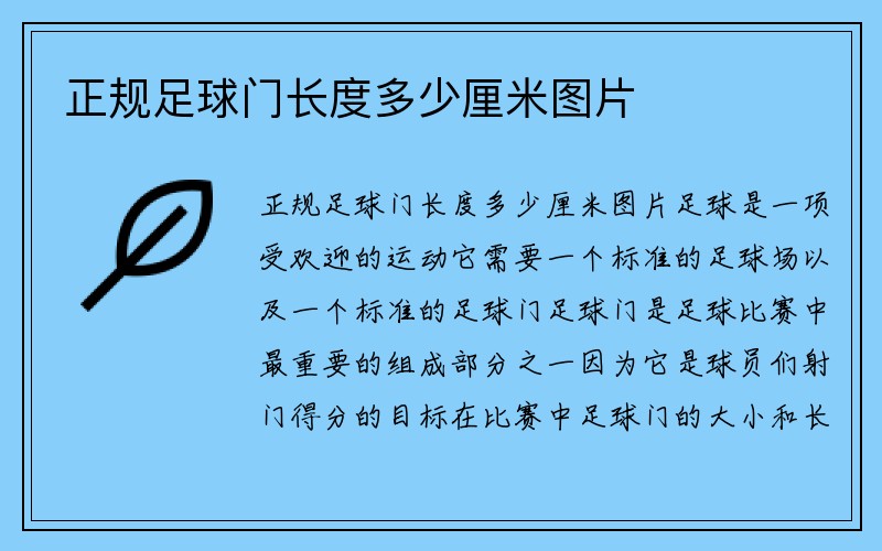 正规足球门长度多少厘米图片