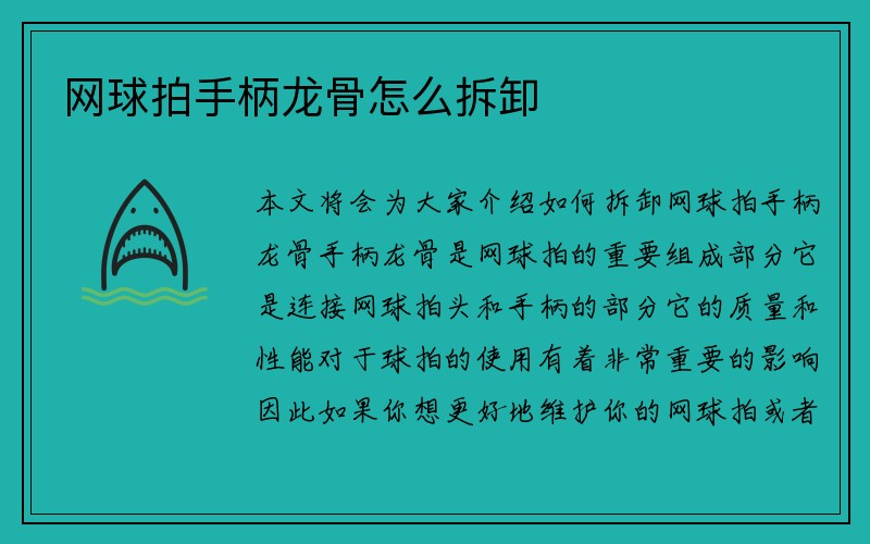 网球拍手柄龙骨怎么拆卸