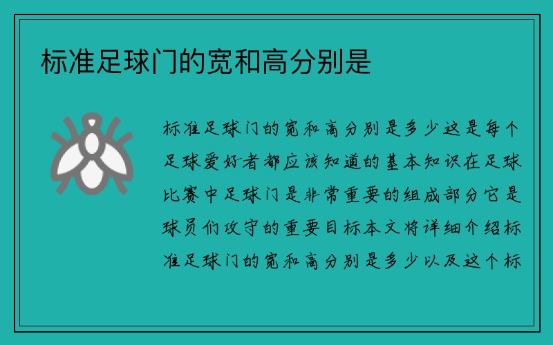 标准足球门的宽和高分别是