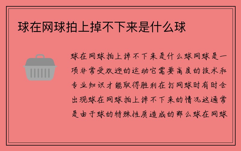 球在网球拍上掉不下来是什么球