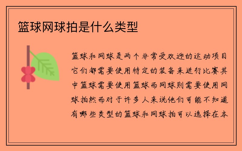 篮球网球拍是什么类型